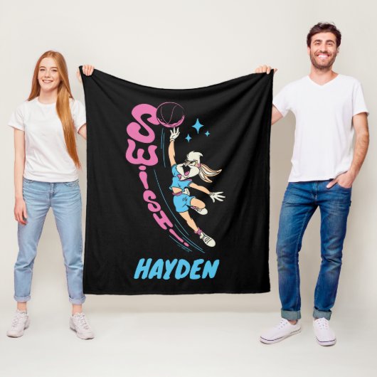 Lola Buny "SWISH!" Basketball Dunk フリースブランケット (インサイチュ)