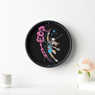 Lola Buny "SWISH!" Basketball Dunk 壁時計