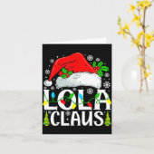 Lola Claus Funny Christmas Family Matching  カード (黄色い花)