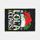 Lola Claus Funny Christmas Family Matching  フリースブランケット (正面(横))