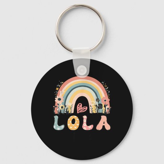 Lola Est 2026 ボヘミアン虹の花昇進 キーホルダー (正面)