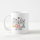 Lola Est. 2026 Wildflower Promoted To Lola コーヒーマグカップ (左)
