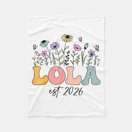 Lola Est. 2026 Wildflower Promoted To Lola  フリースブランケット (正面)