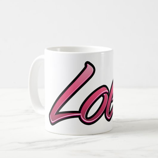 Lola faded pink Tasse Teetasse Kaffeetasse コーヒーマグカップ (正面左)