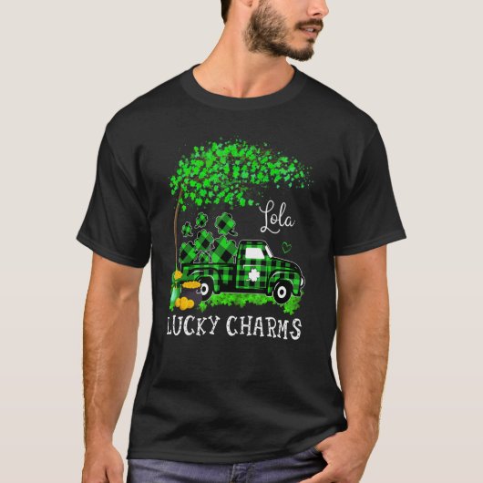 Lola Lucky Charm Shamrock Graphic Truck St Patrick Tシャツ (正面)