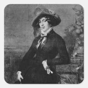 Lola Montez 1844年のポートレート スクエアシール