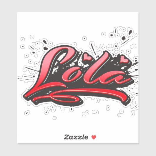 Lola red Heart Graffiti Aufkleber Sticker シール (シート)