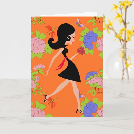 Lola Shopaholic カード (黄色い花)