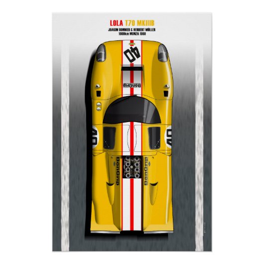 Lola T70 Bongrip Monza 1969 ポスター (正面)