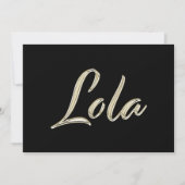 Lola white gold Handwriting Karte カード (正面)