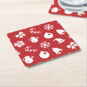 Lolailo 12 Merry Christmas/Feliz Navidad スクエアペーパーコースター (アングル)