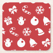 Lolailo 12 Merry Christmas/Feliz Navidad スクエアペーパーコースター (正面)