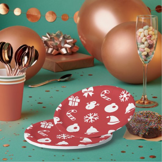 Lolailo 12 Merry Christmas/Feliz Navidad ペーパープレート (複数)