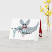 LOLBATZの"得られたケチャップ"のバースデー・カード カード (黄色い花)