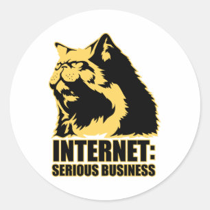 lolcatはインターネット深刻なビジネスです ラウンドシール