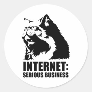 lolcatはインターネット深刻なビジネスです ラウンドシール