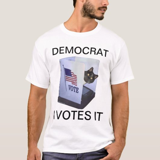 LOLCAT票自由主義の民主党員 Tシャツ (正面)