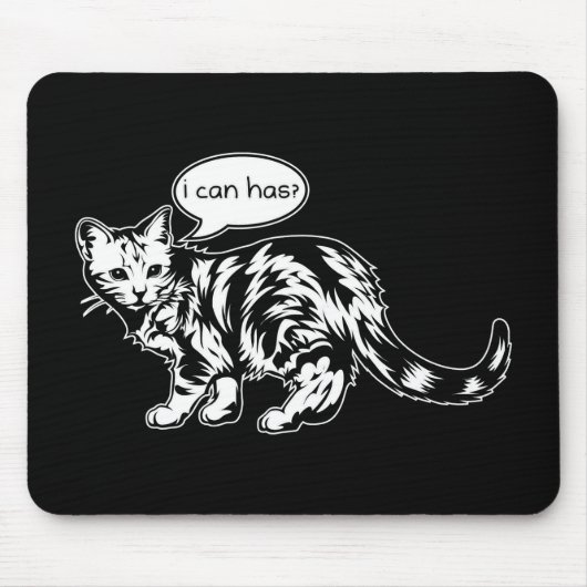 lolcat -私は持っていますできますか。 マウスパッド (正面)