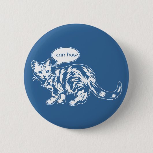 lolcat -私は持っていますできますか。 缶バッジ (正面)