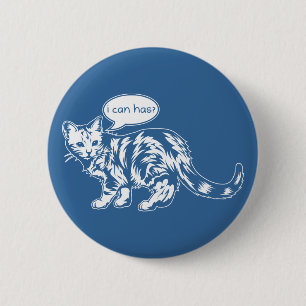 lolcat -私は持っていますできますか。 缶バッジ