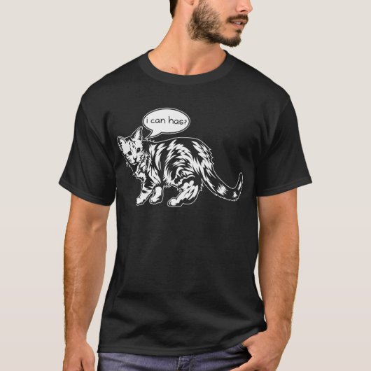 lolcat -私は持っていますできますか。 tシャツ (正面)
