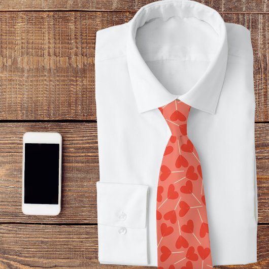 Lolipop吸盤のハートのパーソナライズ ネクタイ