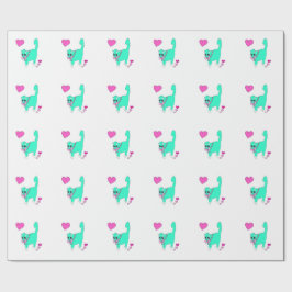 Lolita Dream Cat Wrapping Paper - Hand-Drawn  ラッピングペーパー