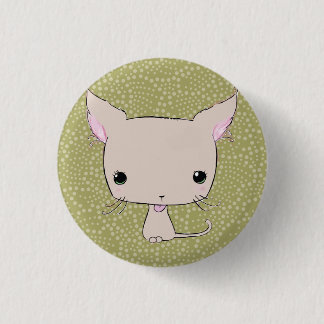 lolkittyチョコレート(水玉模様のプリントをlimegreen) 缶バッジ