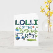 Lolli Of The Birthday Boy Hole In One Golf Sport  カード (黄色い花)