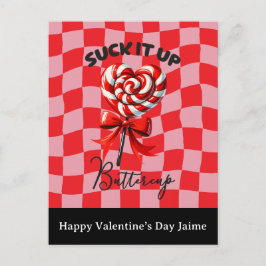 Lollipop Candy Funny Valentines Day Postcard ポストカード