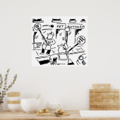 Lollipop Men are Playing Tennis ポスター (キッチン)