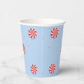 Lollipop Sweet Candy Blue Kids Birthday Party 紙コップ (右)