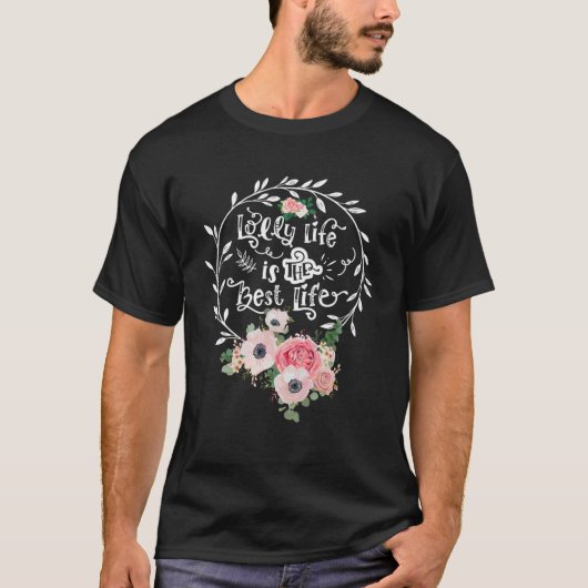 Lolly Lifeはライフ女最高の性の花の装飾グラ Tシャツ (正面)