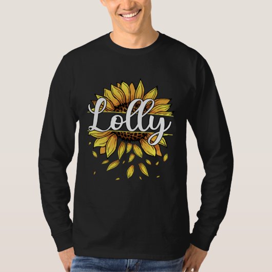 Lolly With Yellow Sunflower Floral Graphic Mothers Tシャツ (正面)