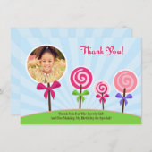 Lollypop Thank You Photo Card サンキューカード (正面/裏面)