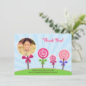 Lollypop Thank You Photo Card サンキューカード (スタンド正面)