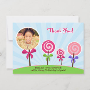 Lollypop Thank You Photo Card サンキューカード