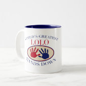 Lolo最も最高のな手 ツートーンマグカップ (正面左)