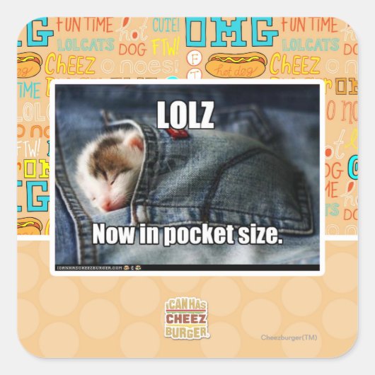 LOLZがポケットサイズに スクエアシール (正面)