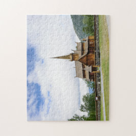 Lomのノルウェーのパズルの横木教会 ジグソーパズル