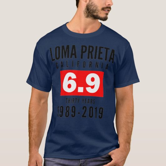 Loma Prieta 1989ベイエリア地震プレミアム Tシャツ (正面)