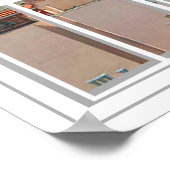 Lombard Street White 24 Pane Open Window Poster ポスター (角)