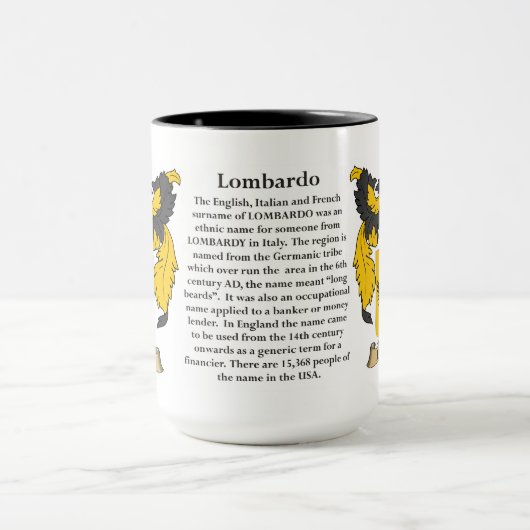 Lombardo家族の紋章付き外衣 マグカップ (中央)