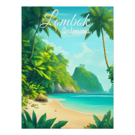 Lombok Indonesia Travel Poster ポスター