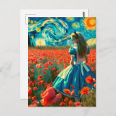 Lomographic Photo Alice in the Starry Night Poppy ポストカード (正面/裏面)