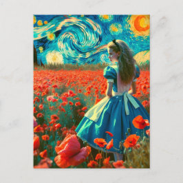 Lomographic Photo Alice in the Starry Night Poppy ポストカード