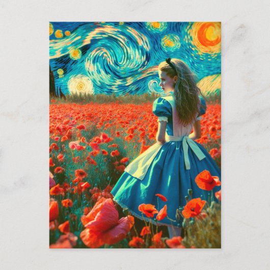 Lomographic Photo Alice in the Starry Night Poppy ポストカード (正面)