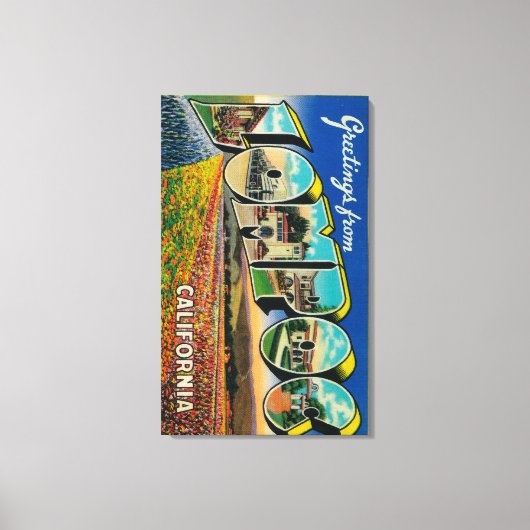 Lompoc, California – ラージレターシーン キャンバスプリント (正面)