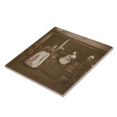 「Lonの街の生活からの洪水からの被害者、 タイル (側面)