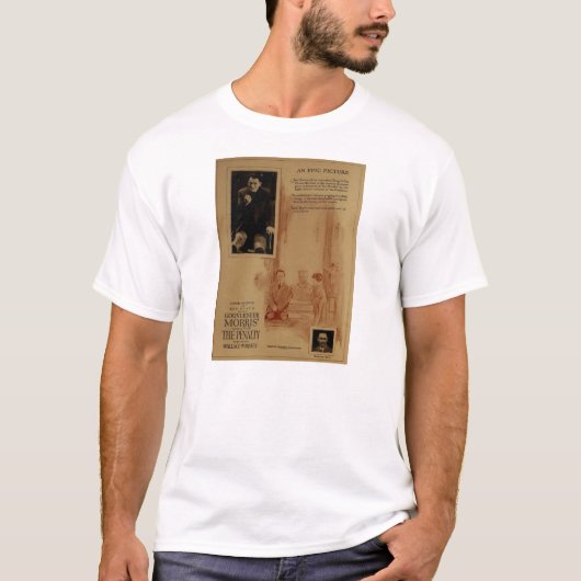 Lon Chaney 1920年の無声映画の展示者の広告 Tシャツ (正面)